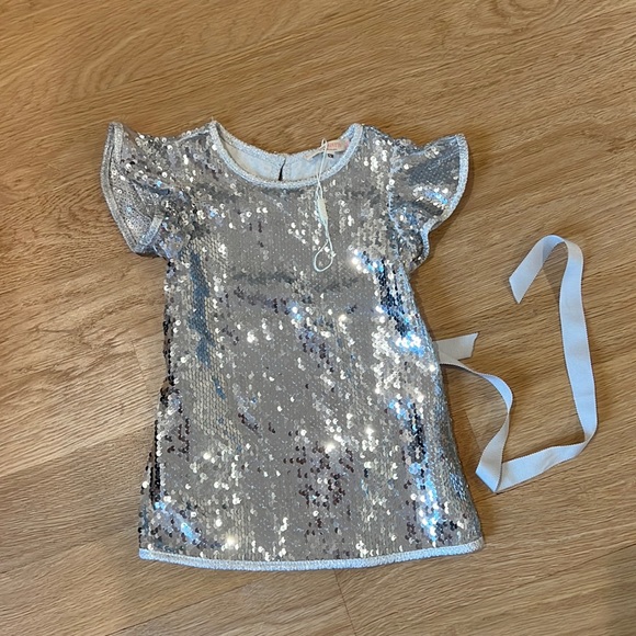 baby sara Other - Brand new baby Sara size 12 silver sequins dress